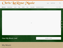 Tablet Screenshot of chrislarosemusic.com